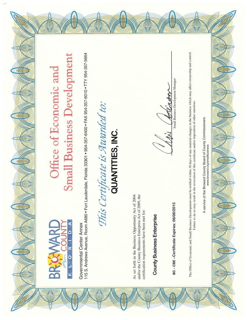SBE Certificate